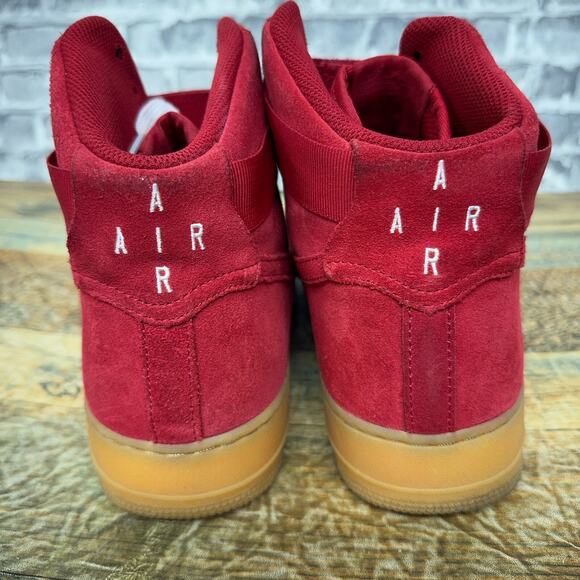Nike Air Force 1 '07 LV8 High Gym Red Gum 806403-601 Mens Size 11.5 Rare 2017 - Picture 6 of 9